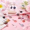 16 Pieces Heart Stone Charms Love Heart Pendants Valentine Charms Quartz Gemstone Chakra Stone Charm Pendants with Lobster Claw Clasps for Valentine Mother Wedding Necklace Jewelry Making